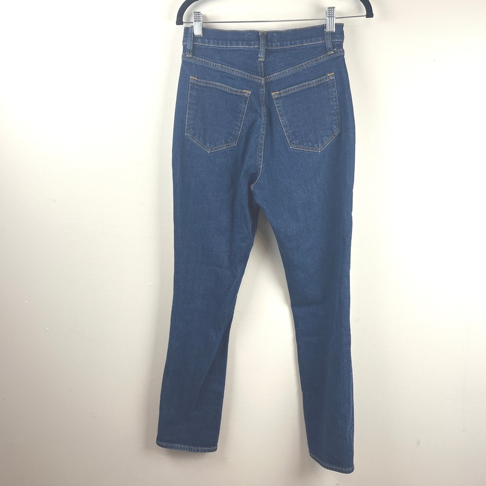 Abercrombie & Fitch Blue Curve Love Slim Straight Ultra High Rise Jeans 27/4 - Picture 2 of 7